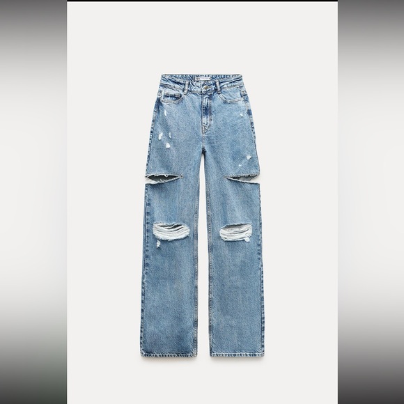 Zara ripped denim jeans - Picture 1 of 2